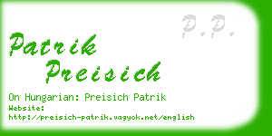 patrik preisich business card